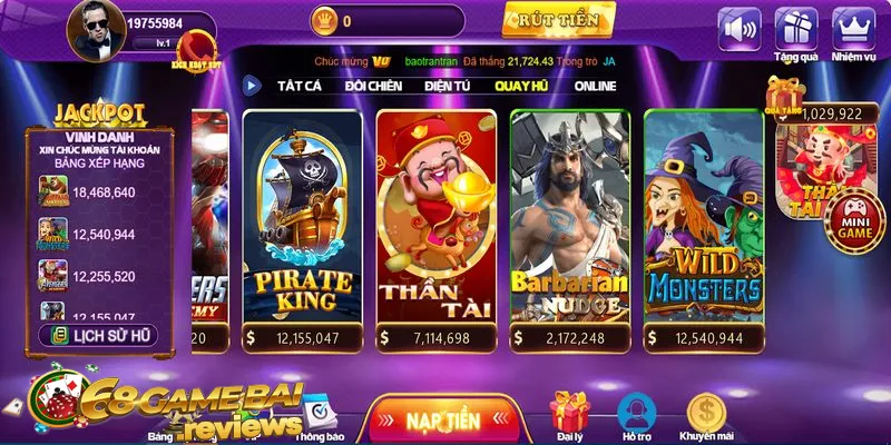 Giao diện cá cược trên máy tính để bàn của trang web Lv88 - Lv88