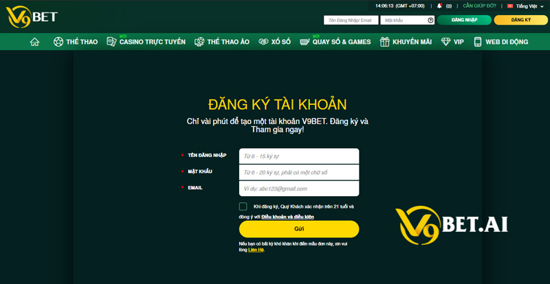 Việc đăng ký tài khoản với Ev88 rất đơn giản - Ev88